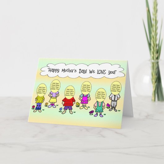 Mama von uns Kinder Funny Cartoon Card Karte (Vorderseite)
