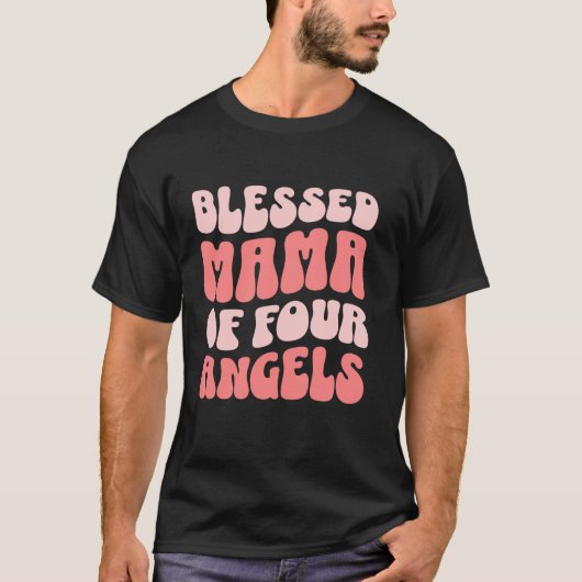 Mama von vier Engeln T-Shirt (Vorderseite)