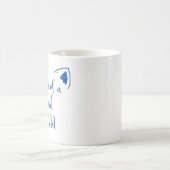 Mama von Wildkindern in Blau Kaffeetasse (Mittel)