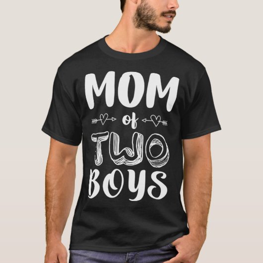 Mama von zwei Jungen zwei Mamas Frauen T-Shirt (Vorderseite)