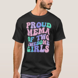 Mama von zwei Mädchen zwei Töchter Muttertag T-Shirt