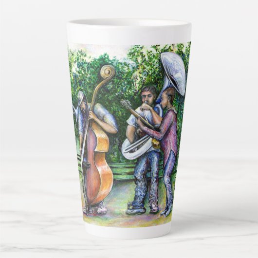 Mama warnte mich nie vor Tuba-Spielern Milchtasse (Vorderseite)