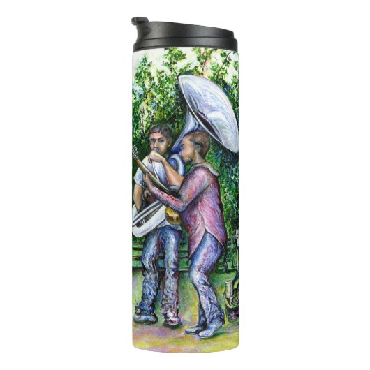 Mama warnte mich nie vor Tuba-Spielern Thermosbecher (Nach rechts gedreht)