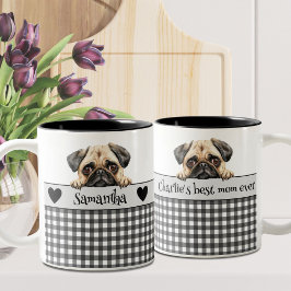 Mama Wasserfarben Mops für Hunde Zweifarbige Tasse