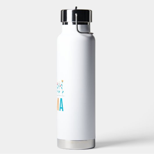 "MAMA", Wasserflasche mit Pop auf Stroh Trinkflasche (Links)