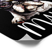 Mama Watercolor Französischer Bulldog-Hund Muttert Poster (Ecke)