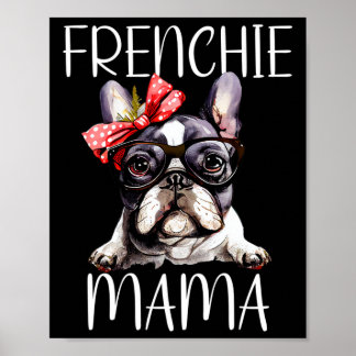 Mama Watercolor Französischer Bulldog-Hund Muttert Poster