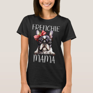 Mama Watercolor Französischer Bulldog-Hund Muttert T-Shirt