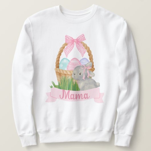 Mama Watercolor Pink Osterkorb Sweatshirt (Design vorne)