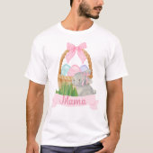 Mama Watercolor Pink Osterkorb T-Shirt (Vorderseite)