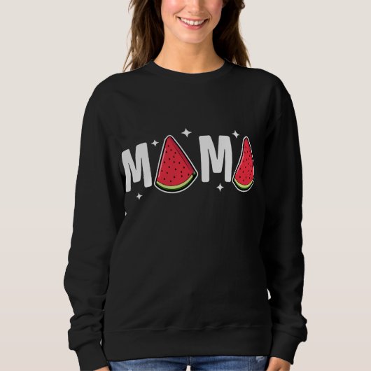 Mama Watermelon Sommer Frische Pasta machen Sweatshirt (Vorderseite)