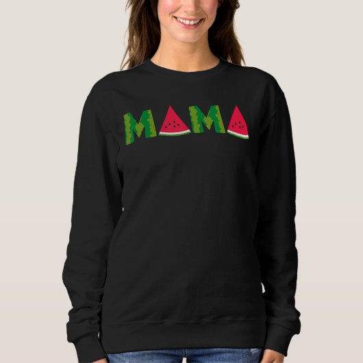 Mama Watermelon Sommer Früchte Großer Muttertag Sweatshirt (Vorderseite)