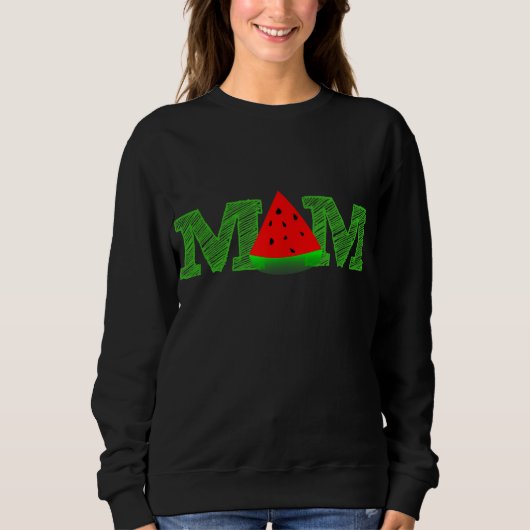 Mama Watermelon Sommerfrüchte Muttertag Sweatshirt (Vorderseite)