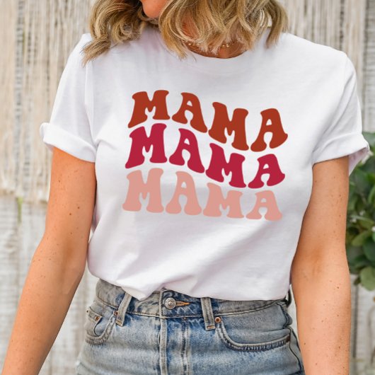 MAMA Wavy Schriftart Groovy Shirt