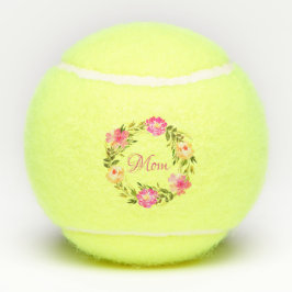 Mama Weibliche Flora Mum Personalisierte Farbe Was Tennisbälle