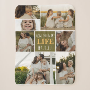 Mama weiches kuscheliges Foto Familie Sherpadecke