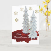 Mama, Weihnachten gesegnet, geklappte Grußkarte Karte (Gelbe Blume)