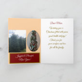 Mama, Weihnachten gesegnet, geklappte Grußkarte Karte (Innenseite)