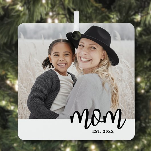 Mama Weihnachten im Foto Ornament Aus Metall