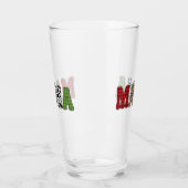 Mama Weihnachten Karomuster Design Glas (Links)