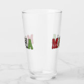Mama Weihnachten Karomuster Design Glas (Rechts)