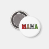 Mama Weihnachten Karomuster-Design Magnet (Vorderseite/Rückseite)