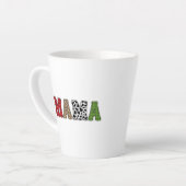 Mama Weihnachten Karomuster Design Milchtasse (Linke Ecke)