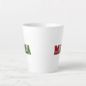Mama Weihnachten Karomuster Design Milchtasse (Vorderseite)