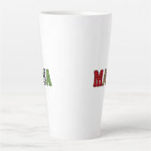 Mama Weihnachten Karomuster Design Milchtasse (Vorderseite)