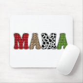 Mama Weihnachten Karomuster Design Mousepad (Mit Mouse)