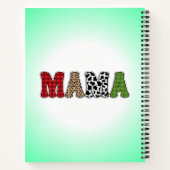 Mama Weihnachten Karomuster Design Notizblock (Rückseite)