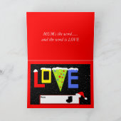 Mama-Weihnachtskarte Feiertagskarte (Innenseite)