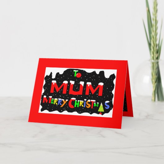 Mama-Weihnachtskarte Feiertagskarte (Vorderseite)