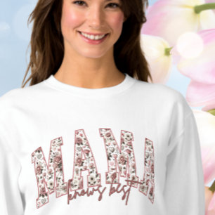 Mama weiß am besten Varsity-Stil Muttertagsgeschen Sweatshirt