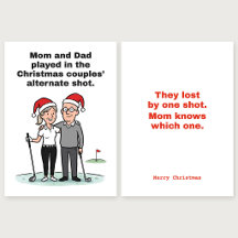 Mama weiß Bescheid: Golf-Weihnachtskarte