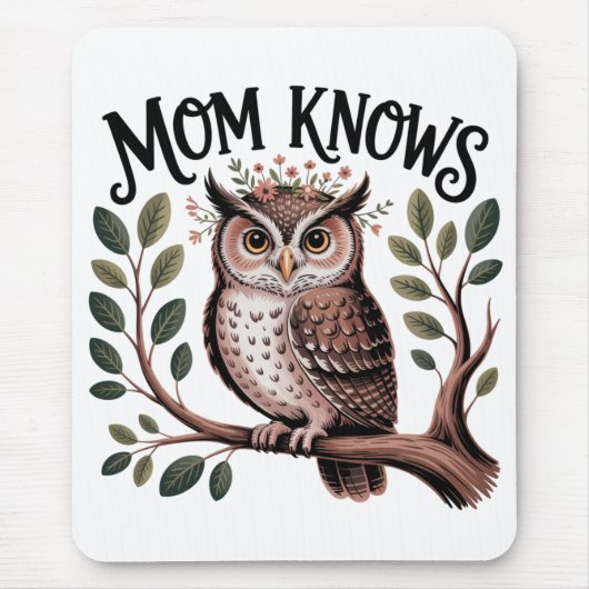 Mama weiß Bescheid Mousepad (Vorne)