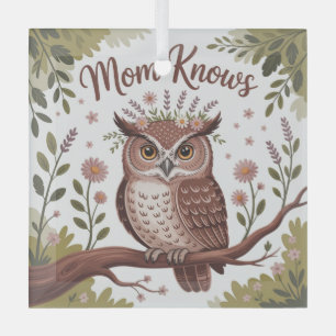 Mama weiß Bescheid Ornament Aus Glas