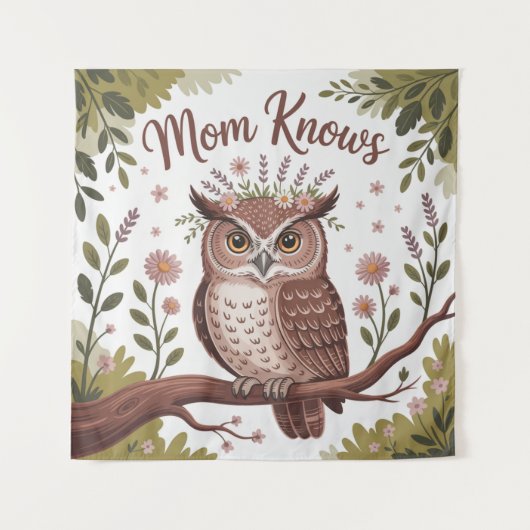 Mama weiß Bescheid Wandteppich (Vorderseite)