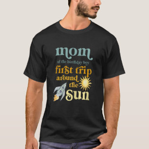 Mama Weltraum 1. Geburtstag Erster Trip Aro T-Shirt