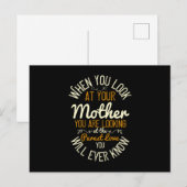 Mama - Wenn Sie sich Ihre Mutter ansehen Postkarte (Vorne/Hinten)
