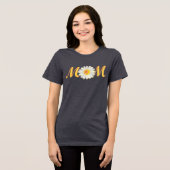 Mama White Daisy Tri-Blend Shirt (Vorderseite voll)