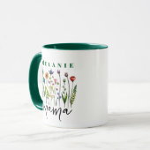 Mama Wildblume Babydusche Tasse (Vorderseite Links)