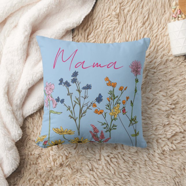 Mama-Wildblumen-Geschenk Kissen (Decke)