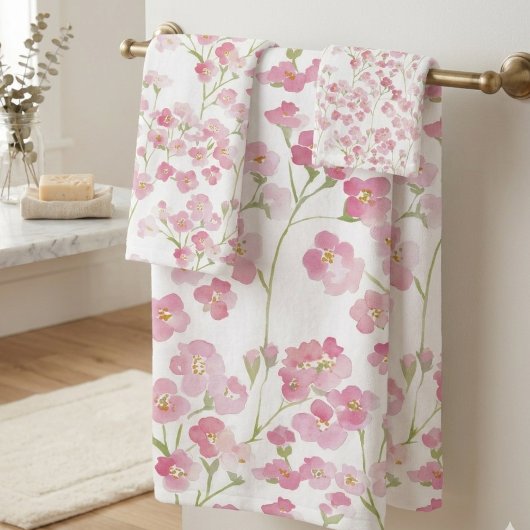 Mama Wildflower Botanisches Geburtstagsgeschenk Badhandtuch Set