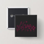 Mama wildflowers Floral gift Button (Vorne & Hinten)