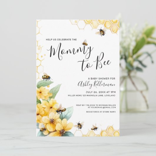 Mama will Babydusche. Einladung (Stehend Vorderseite)