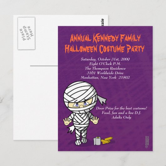 Mama Will zu tanzen Postkarte (Vorne/Hinten)