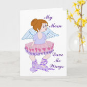 Mama Wings Card Karte (Gelbe Blume)