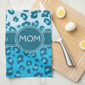 Mama wir Liebe Sie blaue Leoparden Küchentücher dr (Viertel Falte)