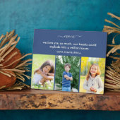 Mama Wir Liebe Sie Gedicht 3 Foto Blau und Elfenbe Fotoplatte (Seite)